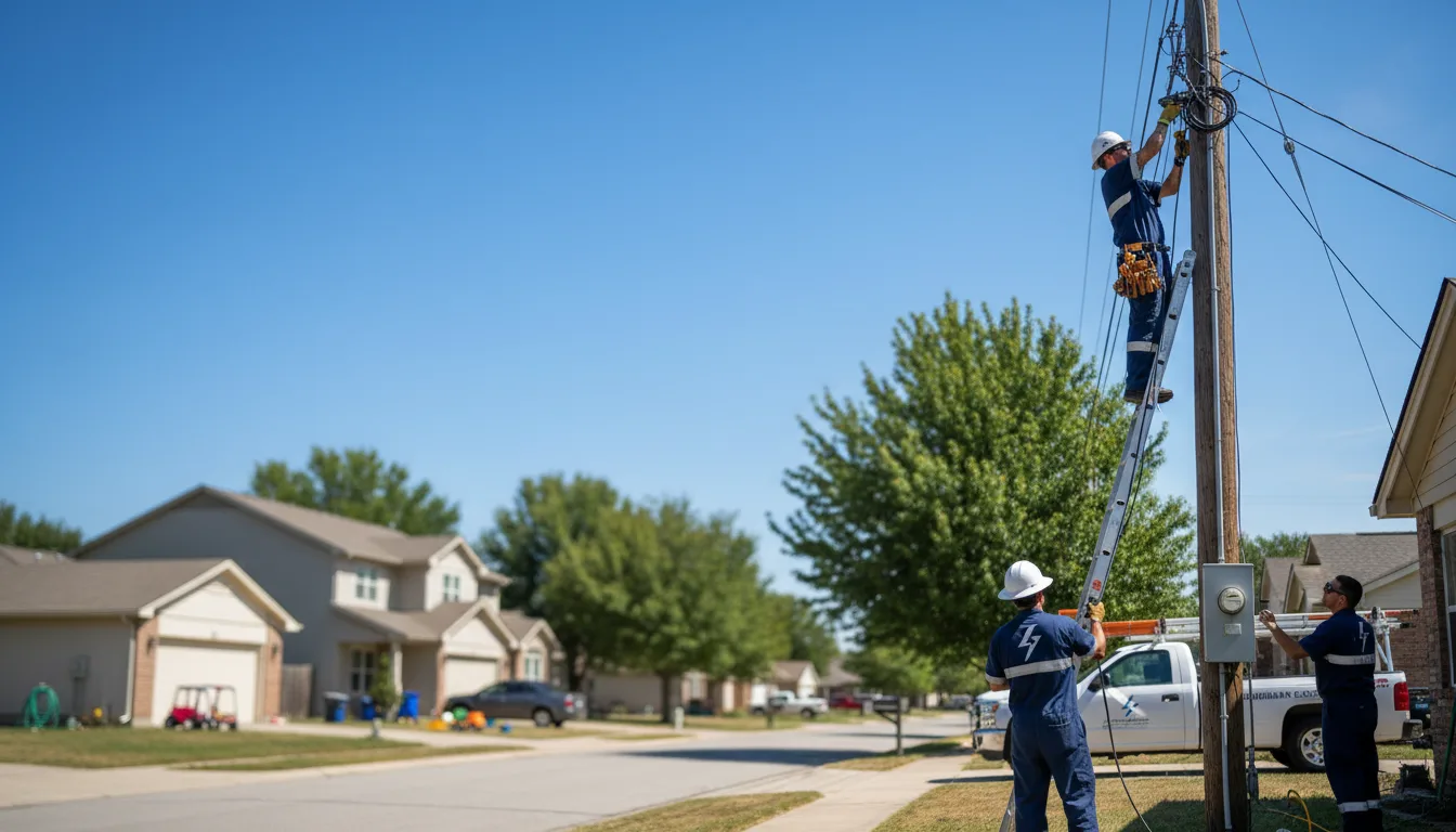 Residential electrician providing installation services in Aurora, NE